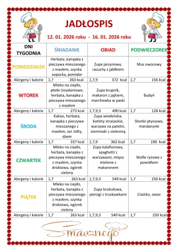 JADŁOSPIS — STYCZEŃ 2026 2