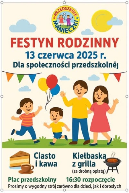 PRZEDSZKOLE ZAPRASZA NA FESTYN!