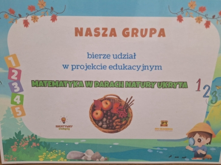 PRZEDSZKOLNA MATEMATYKA W DARACH NATURY UKRYTA