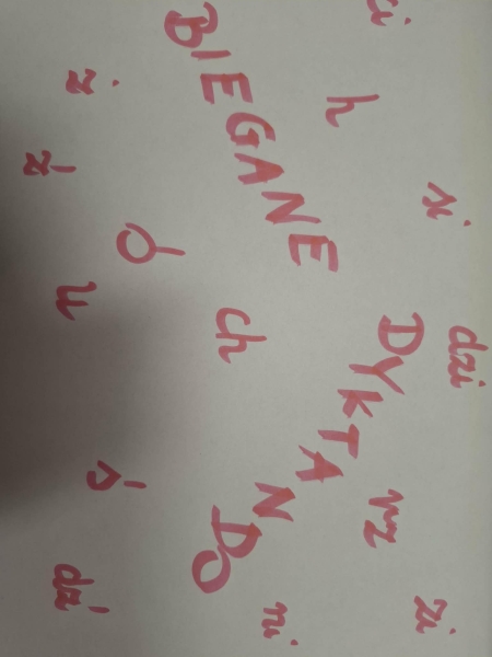 BIEGANE DYKTANDO W KL. III