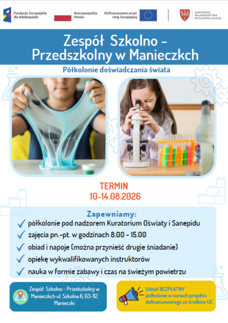 PÓŁKOLONIE Z ''MAŁYM INŻYNIEREM'!