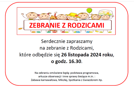 ZEBRANIE RODZICÓW W PRZEDSZKOLU